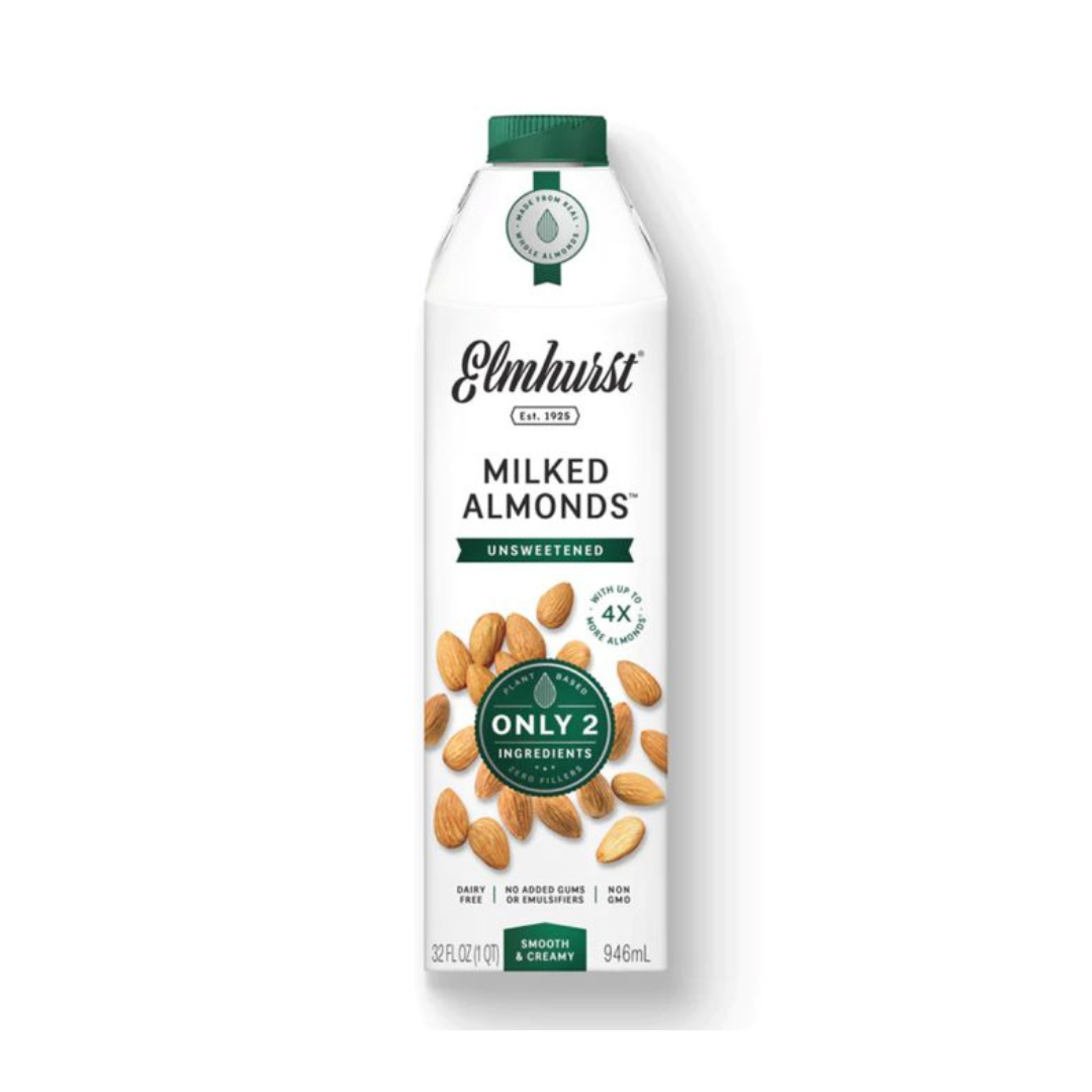 ELMHURST:  MILK ALMONDS UNSWEETENED -LECHE DE ALMENDRAS SIN AZUCAR